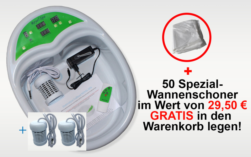 Elektrolyse Fußbad ROYAL SPA mit Thermo‑Wanne und Fernbedienung für entspanntes Detox