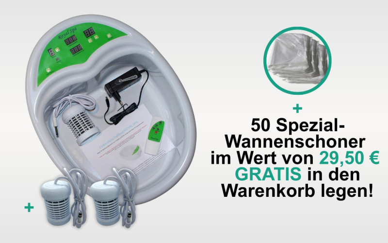 Elektrolyse Fußbad ROYAL SPA mit Thermo‑Wanne und Fernbedienung für entspanntes Detox
