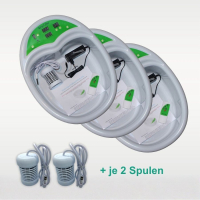 Wie verrückt ist das denn: 3 für 2! Wir schenken Ihnen 1 Elektrolyse-Fußbad ROYAL SPA! Top-Angebot inkl. 3x3 Spulen und 3x50 Beutel. NUR für kurze Zeit!